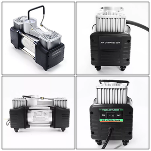 <span class=keywords><strong>Compresseur</strong></span> d'air portable 12V pour réparation de pneus de voiture, double cylindre, gonfleur de pneus, kit de réparation automobile - Product Image 2
