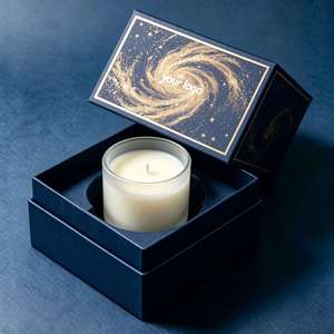 FX Customizable Luxury Aroma Candle <b>Lid</b> Base Rigid Gift <b>Box</b> Sturdy Chipboard Matte Lamination Recyclable Magnetic Paper Boxes - Product Image 6