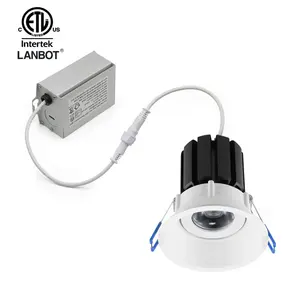 Penutup perumahan aluminium GU10/MR16 bulat persegi LED modul tempat lampu pemegang tetap 12w 15w 18w tersembunyi led downlight