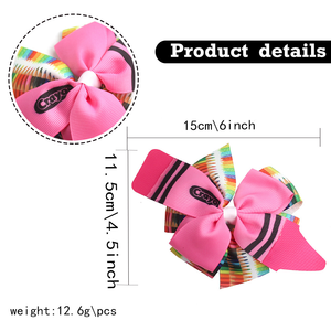 Fermagli per Capelli Colorati <span class=keywords><strong>a</strong></span> Forma di Matita per il Ritorno <span class=keywords><strong>a</strong></span> Scuola, Accessori per Capelli ABC per Bambine - Product Image 3