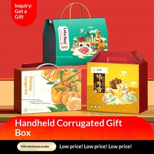 Custom Printed Corrugated <b>Gift</b> <b>Boxes</b> with Handles for Nuts and Local Specialties - Product Image 2