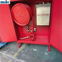 Armoire pour enrouleur de tuyau d'incendie Jinkai - Construction robuste en acier doux thermolaqué, protection incendie, portable, facile à utiliser