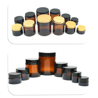 Porte-bougies en verre ambré de haute qualité 2oz 3.3oz 4oz 8oz 60ml 100ml 120ml 250ml avec couvercle blanc pour Noël