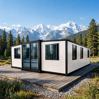 Maison conteneur moderne extensible de 40 pieds, maisons transportables et logements complémentaires pour résidence en arrière-cour, garantie de 3 ans