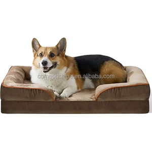 Lit orthopédique pour chiens de grande taille Canapé en mousse à mémoire de forme avec couverture amovible et lavable Lits de luxe pour animaux de compagnie Canapé Lit orthopédique pour chien - Product Image 2