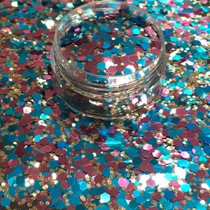 Polvo de purpurina de mezcla gruesa de poliéster colorido de alta calidad a granel de fábrica para suministros para manualidades DIY decoración artística proyectos de resina - Product Image 4
