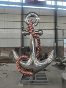 Escultura abstracta <span class=keywords><strong>de</strong></span> acero inoxidable, escultura circular <span class=keywords><strong>de</strong></span> tamaño real <span class=keywords><strong>de</strong></span> acero inoxidable pulido - Product Image 3