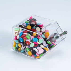 Klare Acryl <span class=keywords><strong>Mini</strong></span> Bohnen behälter Zucker behälter Stapelbare Hundefutter behälter Fall Reis Süßigkeiten Aufbewahrung sbox mit Schaufel Aufbewahrung und Deckel - Product Image 1