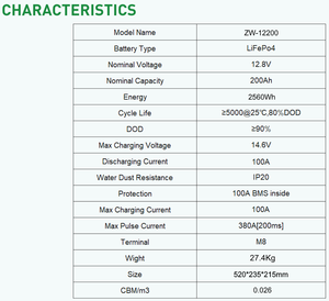 Venta caliente de alto rendimiento 200Ah 12,8 V Paquete de batería recargable LiPO4 para bicicletas eléctricas Solución óptima para baterías de iones de litio - Product Image 5