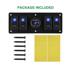 Yuhe YH-DH5-QB 4-Gang Rocker <b>Switch</b> with Dual USB Charger QC3.0 IP65 Waterproof 12V-24V DC for Off-Road Vehicles - Product Image 4