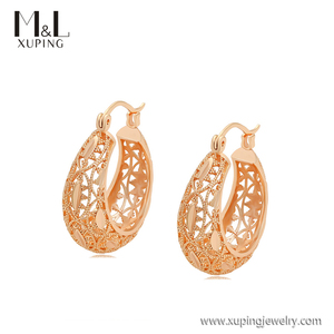 Boucles d'oreilles Huggie, bijoux fantaisie, couleur <span class=keywords><strong>or</strong></span> 18K, pas <span class=keywords><strong>de</strong></span> pierre, style Court, motif creux, nouvelle collection, ML42843 - Product Image 2