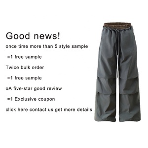 Biểu Tượng Tùy Chỉnh Cao Eo Dây Kéo Baggy Giản Dị Đa Túi Quần Bó Sát Thời Trang Thời Trang Thời Trang Kaki Rộng Chân Parachute Hàng Hóa Quần Người Đàn Ông - Product Image 6