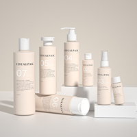 Flacon de shampoing bleu rose personnalisé 250ml 300ml 500ml, emballage de luxe pour soins corporels, lotion, essence liquide pour le visage, flacon pulvérisateur 100ml