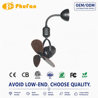 Ventilateurs de plafond d'angle oscillants de 16 pouces avec télécommande pour extérieur