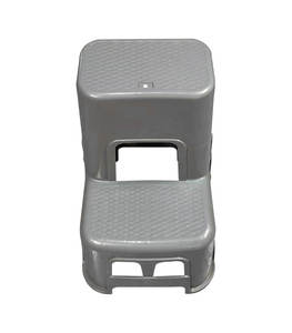 Tabouret de lavage de voiture Tabouret haut et bas en plastique pour la beauté de la voiture Chaise à deux marches Échelle montante Escabeau à pied pour la maison - Product Image 2