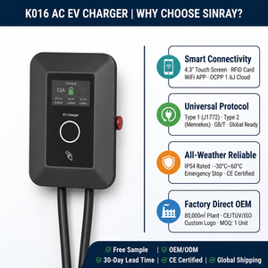 22kW ชาร์จรถยนต์ไฟฟ้า AC ติดผนัง Type2 <span class=keywords><strong>mennekes</strong></span> ocpp 1.6J 4G WiFi ระยะไกล <span class=keywords><strong>wallbox</strong></span> สมาร์ท - Product Image 2