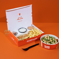 Benutzer definierte Lebensmittel verpackungs lösung Restaurant Imbiss behälter Döner Shawarma Burrito Wrap Box zum Mitnehmen Fast Food Paper Box