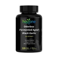 Capsules d'extrait de gingembre noir fermenté et vieilli 20:1, curcuma et poivre noir, marque privée OEM, pour le soutien quotidien de la bien-être