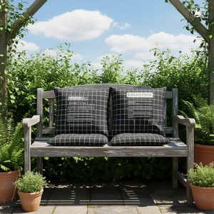 Cojines Decorativos para Exteriores Caili Fiol, 24 x 24 Pulgadas, Cuadrados, de Tela Oxford, para Banco de Jardín, Extraíbles y Lavables - Product Image 2