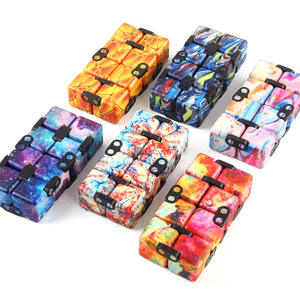 Mini bloques de cubo juguete de escritorio herramienta sensorial mágica bloques rompecabezas Flip Cube Infinity Cube Fidget Toy - Product Image 4