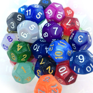 Dado Acrílico Transparente de 12 Caras (Dodecaedro) de Colores Surtidos al por Mayor, Dado D12 Personalizado para Juegos de Entretenimiento - Product Image 4