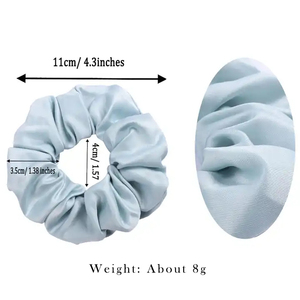 Custom High Quality Luxury Silk Satin Ponytail <strong>Hair</strong> Scrunchies Ties Elastic <strong>Hair</strong> <strong>Bands</strong> With Logo <strong>for</strong> Women <strong>Girls</strong> - Product Image 3