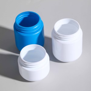 広口食品安全HDPEプラスチックビタミンスポーツ栄養サプリメントジャー2オンス4オンス子供に強いCRCドーム蓋付き - Product Image 3