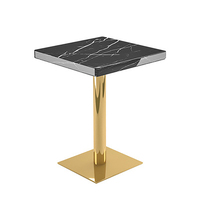 Table basse en marbre contemporaine nordique avec cadre en acier inoxydable, montage facile, petite taille pour salon, table basse pour canapé