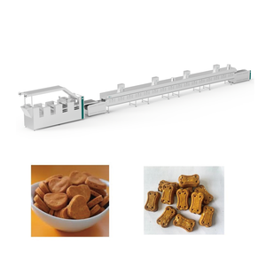 Yeni Otomatik PLC Paslanmaz Çelik 304 Evcil Hayvan Bisküvisi Kuş Köpek Ödül Mamaları Kemik Şeklinde Kurabiye İşleme Makinesi Hattı - Product Image 3