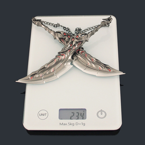 Espada Doble Primordial Flame <span class=keywords><strong>de</strong></span> Valorant <span class=keywords><strong>de</strong></span> 22 cm, Sin Afilar, Periférico <span class=keywords><strong>de</strong></span> Juego <span class=keywords><strong>con</strong></span> Cadena, Coleccionable <span class=keywords><strong>de</strong></span> Aleación <span class=keywords><strong>de</strong></span> Zinc - Product Image 6