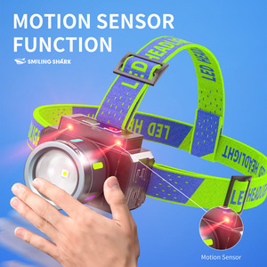 Linterna Frontal LED Smiling Shark, Batería Recargable, Luz Roja de Advertencia para Aventuras al Aire Libre - Product Image 3