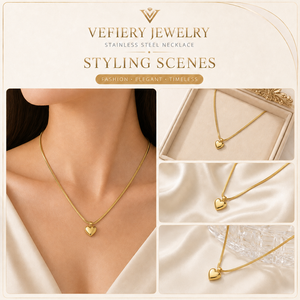 Gold Color Titanium Steel Heart <b>Fashion</b> <b>Necklace</b> for Women - Product Image 2