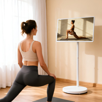 TV LED HDTV 32 Inci Android 15 Smart Portabel Resolusi 1080p Layar Sentuh Kapasitif Speaker Terintegrasi Penggunaan Dalam/Luar Ruangan