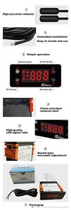 Contrôleur de température numérique Frionova, bouton tactile, précision ±0,1, relais 30A, thermostat de refroidissement NTC/PTC, 220V/110V 1 - Product Image 4