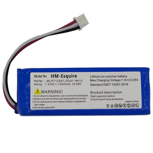 Batería de Polímero de Iones de Litio de 7.4V 4000mAh, Baterías de Alta Potencia MLP713287-2S2P Hk12 para Altavoz Harman Kardon Esquire - Product Image 2