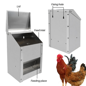Comedero y comedero de acero inoxidable para uso doméstico, caja de alimentación automática especial para granjas de pollos - Product Image 2