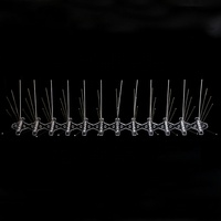 GKPC-58 Petit Oiseau Dissuasif Repller Base En Plastique 5 Rangée En Acier Inoxydable Broches Anti Oiseau Pigeons Spike