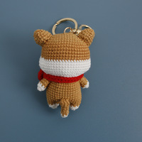 Amigurumi Poupées Animaux en crochet Chiot Akita Chien Shiba Inu Porte-clés Tricotage Tricoté Jouet en peluche Shiba Inu Corgi Porte-clés