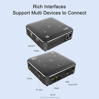 Projecteurs de cinéma maison P11 Mini, portables, Android 9, Smart Cinema LED DLP 4K 3D WiFi, batterie intégrée, 55 ANSI, US