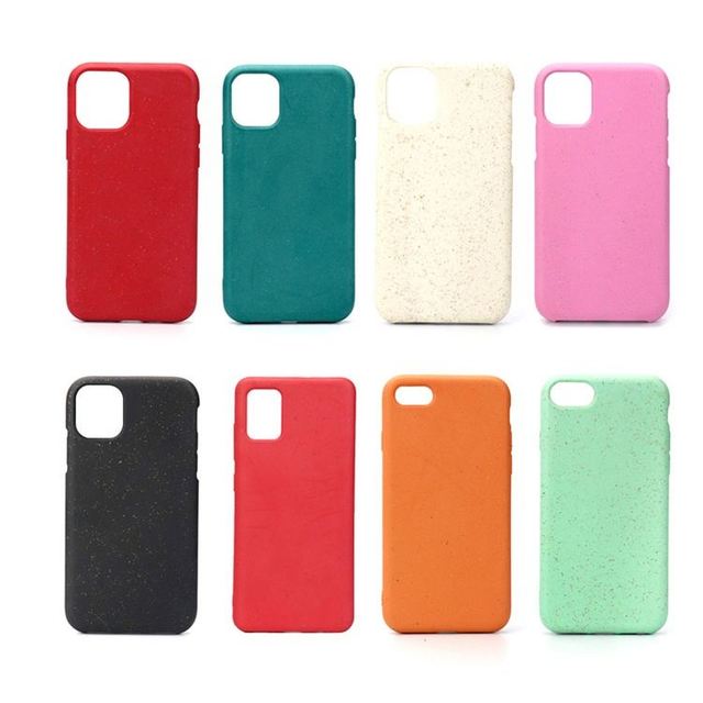 Eco-friendly 100% Recycle Biodegradable Phone Case Wheat Straw Compostable Phone Cover for iPhone 11 Pro Max