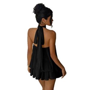 Robe d'été sexy sans manches et dos nu Maxfree, ajustée, élégante, décontractée, mini-robe - Product Image 5