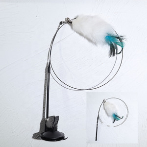 Nhà Sản Xuất <span class=keywords><strong>Cfa</strong></span> Mèo Teaser Wand Có Thể Tháo Rời Lông Chuông Suckers & Sticker Cho Mèo Chơi & Mức Độ Mèo Cần Câu Pet Đồ Chơi - Product Image 3