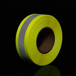 Vật Liệu Phản Chiếu Cao VIS Truyền Nhiệt Màu Vàng Màu Xanh Lá Cây Oxford Ribbon Băng Phản Quang Cho Quần Áo An Toàn - Product Image 3