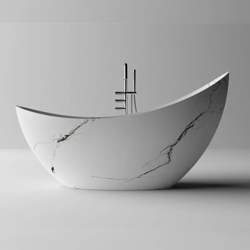 Ванна современного дизайна для отеля, каучуковая Самостоятельная ванна, акриловая ванна с твердой поверхностью