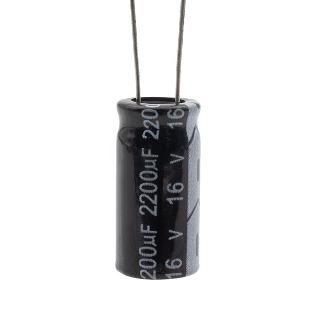 2200uF 16V Radial Aluminum Electrolytic Capacitor 105C 2000hrs 5000hr DIP 10*20 Pitch 5mm Topmay Hot Sale