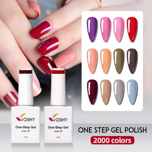 QHSY Oem Private Label Soak Off One Step Design Gel Polish Uv/Led Color Gel Nail 3 In 1 Step Gel