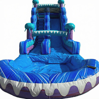 Grand plaisir - Toboggan aquatique gonflable WOLONG en PVC pour enfants, pour les fêtes intérieures/extérieures