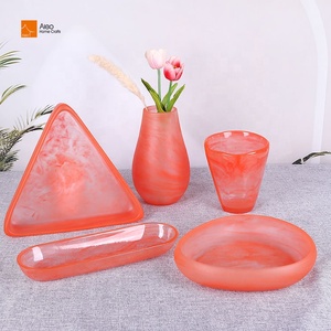 Phong Cách Hiện Đại Sáng Tạo Màu Đỏ Swirl Nhựa Bộ Đồ Ăn Đặt Chất Lượng Cao Nhà Trang Trí Trái Cây Pasta Salad Bát Cho Các Bên Bán Buôn - Product Image 2