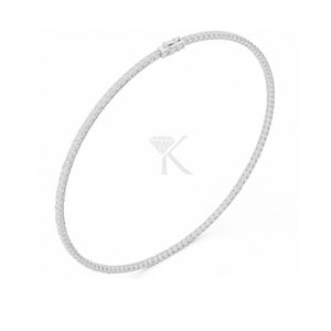 สร้อยคอเทนนิสเพชรธรรมชาติคลาสสิก ชุบเงิน ดีไซน์หรูหรา สง่างาม เหมาะสำหรับเจ้าสาว งานแต่งงาน ครบรอบ ของขวัญสุดพิเศษ - Product Image 6