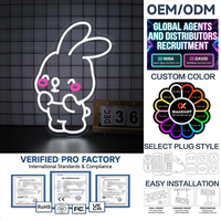 Affichage LED néon coloré avec panneau arrière en acrylique transparent pour comptoir de marché éphémère, adapté à la production de logos personnalisés